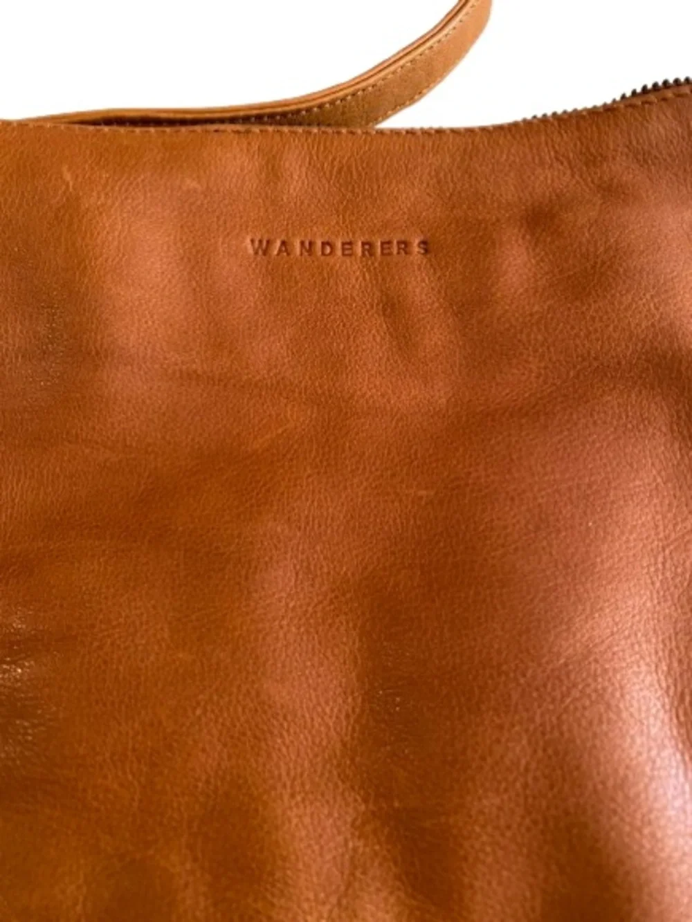 Wanderers Venetian Molto Grande Tan Quality Leather Crossbody Bag Commuter NWT - Picture 3 of 14